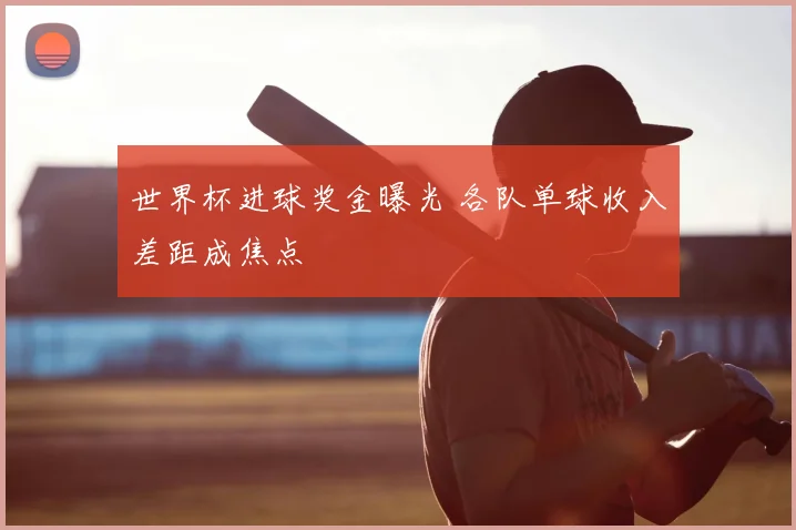 世界杯进球奖金曝光 各队单球收入差距成焦点